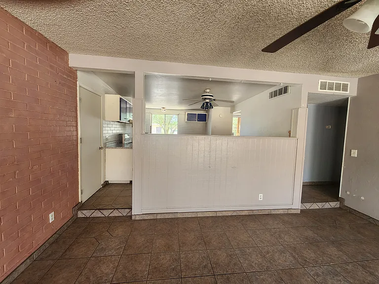 living room looking towards kitchen and dining