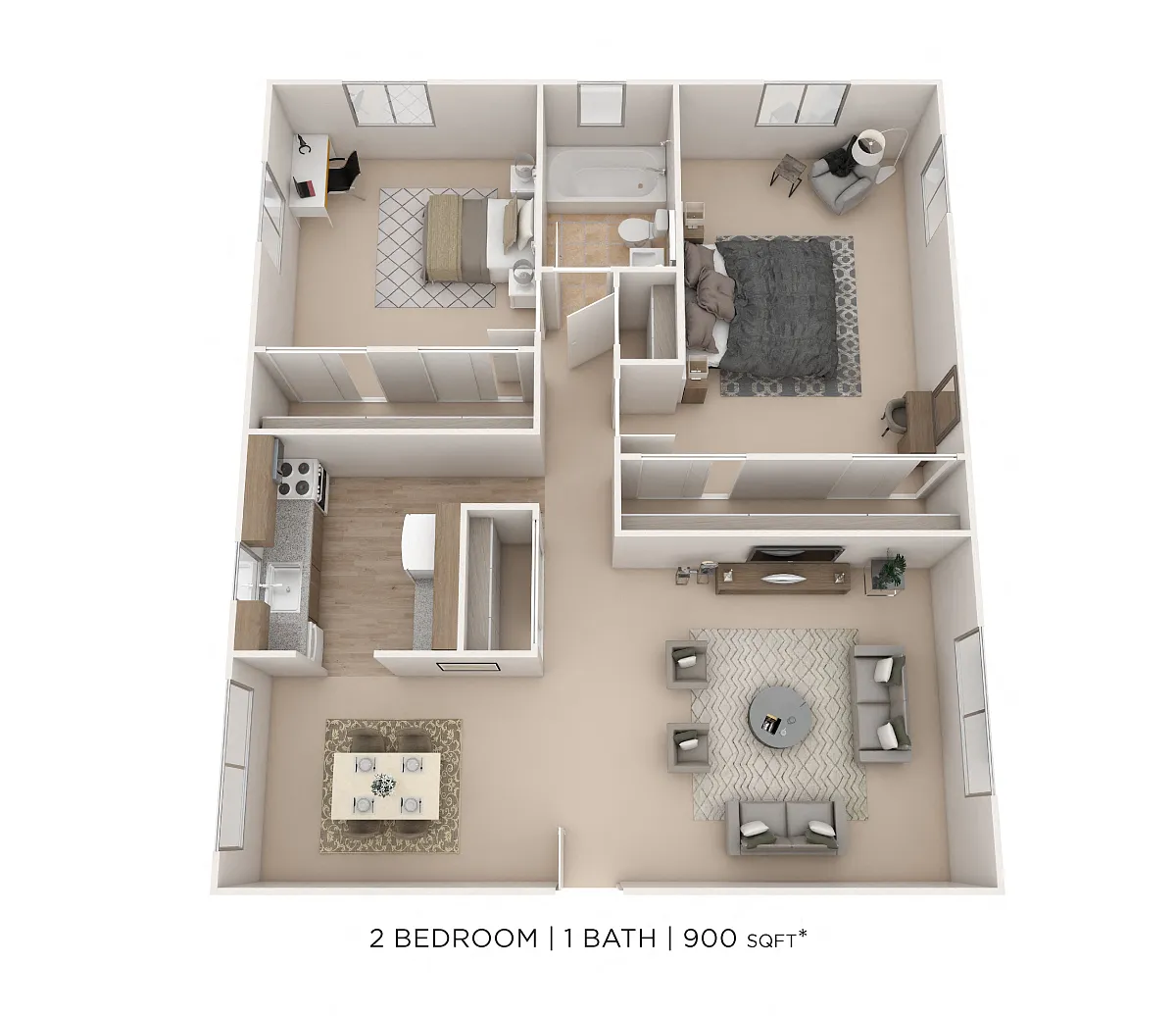 Floor plan Two Bedroom