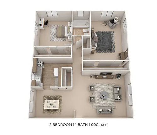 Floor plan Two Bedroom