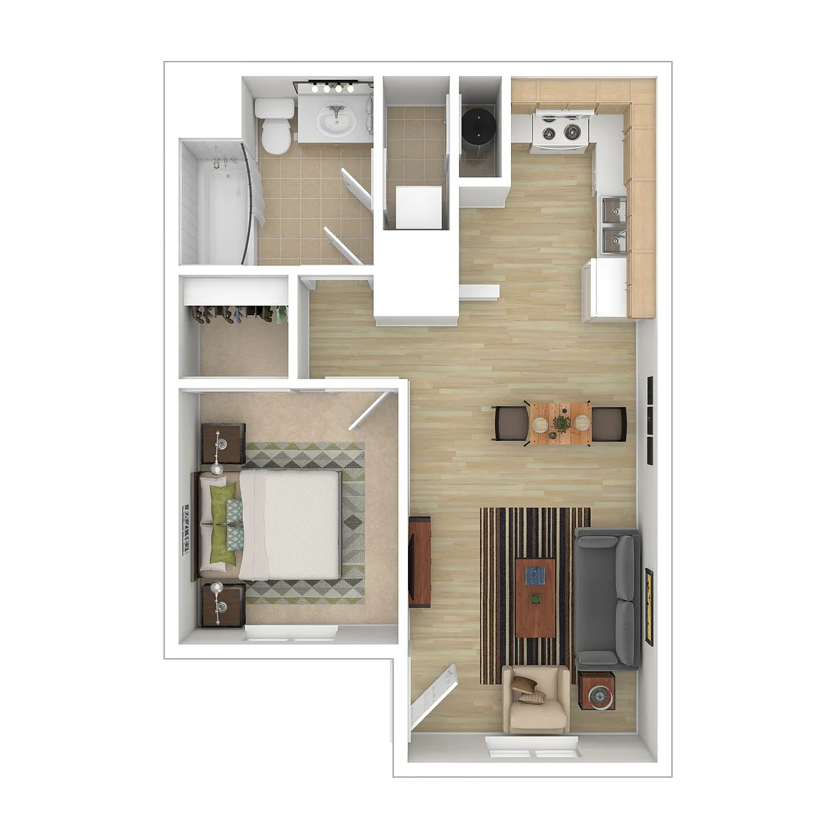 Floor plan 1 bedroom