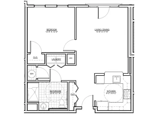 Floor plan One Bedroom D