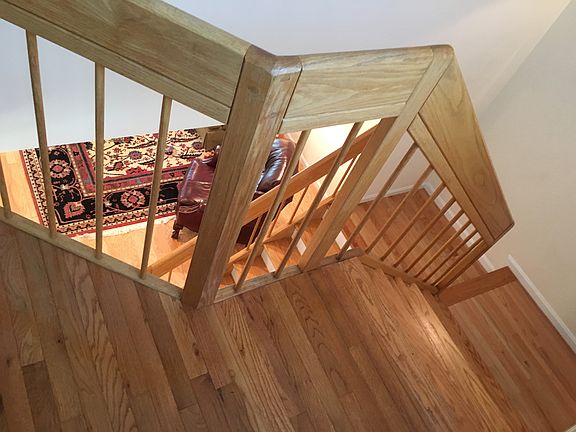 Staircase view from upstairs