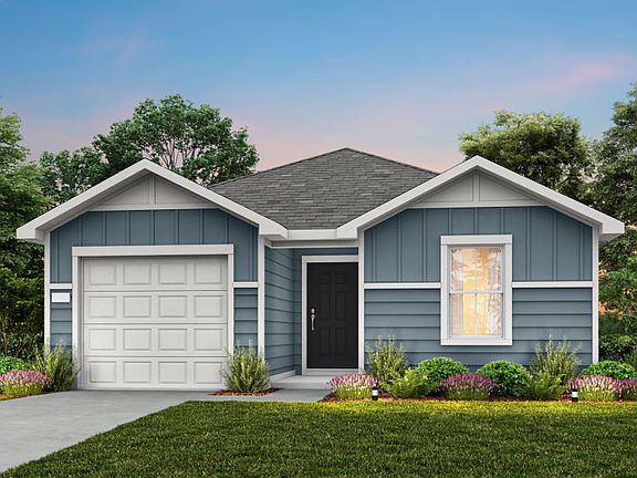 The Durant, a one-story home with 1-car garage, shown with home exterior HC103