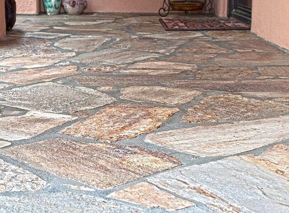 Stone paver detail in entrance