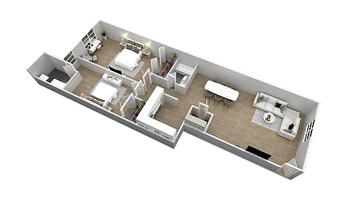 Floor plan 2 Bedroom Deluxe