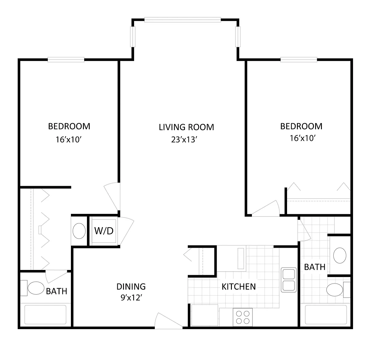 Floor plan Two Harbors - In-Home Washer/Dryer