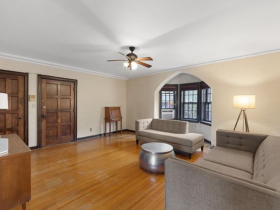 Hardwood floors, bay style windows, furnished option available.