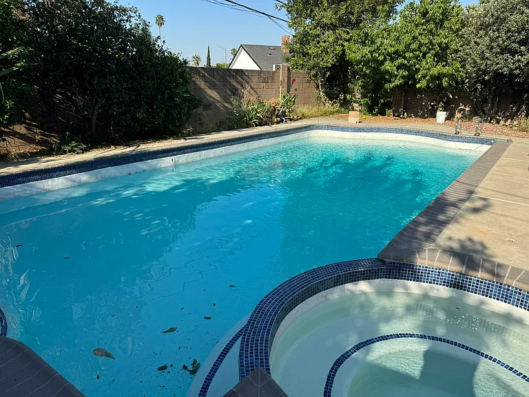 New replastered spacious pool with Jacuzzi.