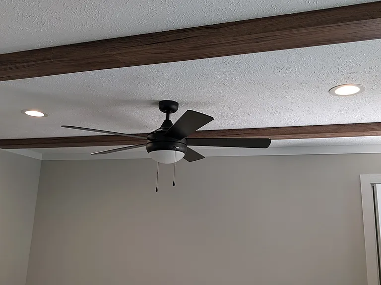 Ceiling fans in living and master bedroom