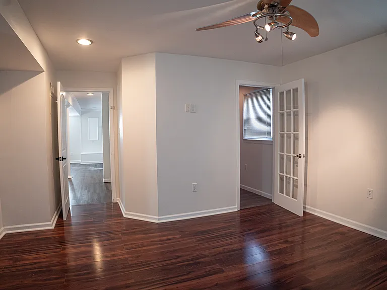 Downstairs bedroom with walk-in closet