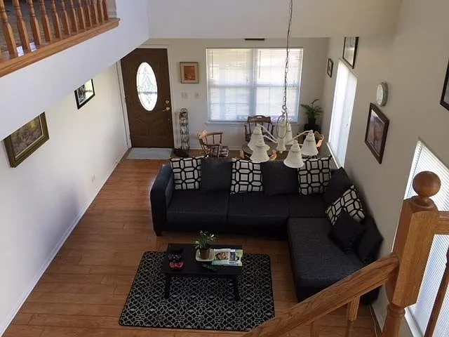 latest picture of the living room and staircase but its unfu