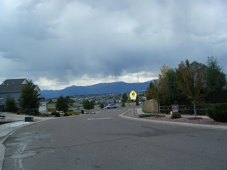 Looking west from front of the home.