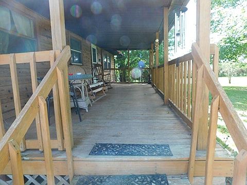 side view of front porch