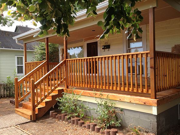 Old paint color, shows deck