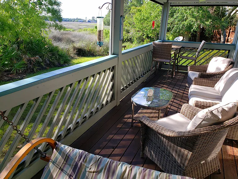 Wildlife viewing area from the deck