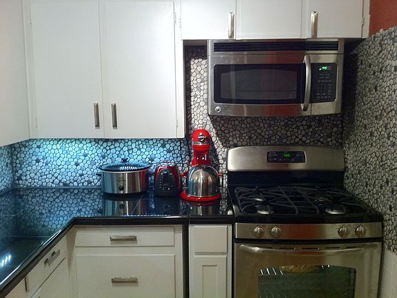 Stainless Stove and Microwave