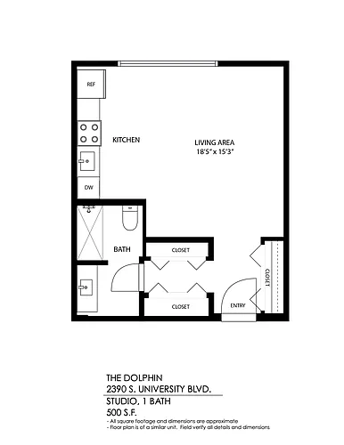 Floor plan Studio