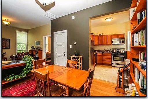 Apartment kitchen and dining area