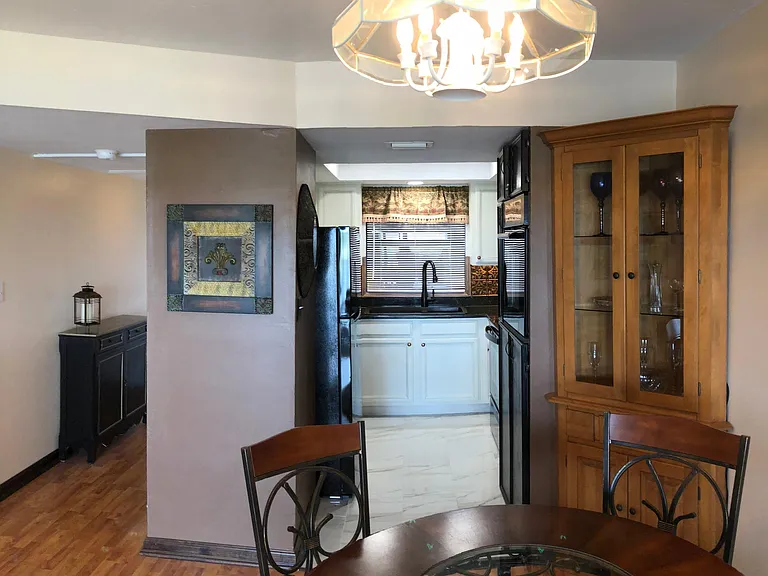 View to the completely remodelled kitchen.