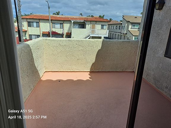 Deck off the living room.