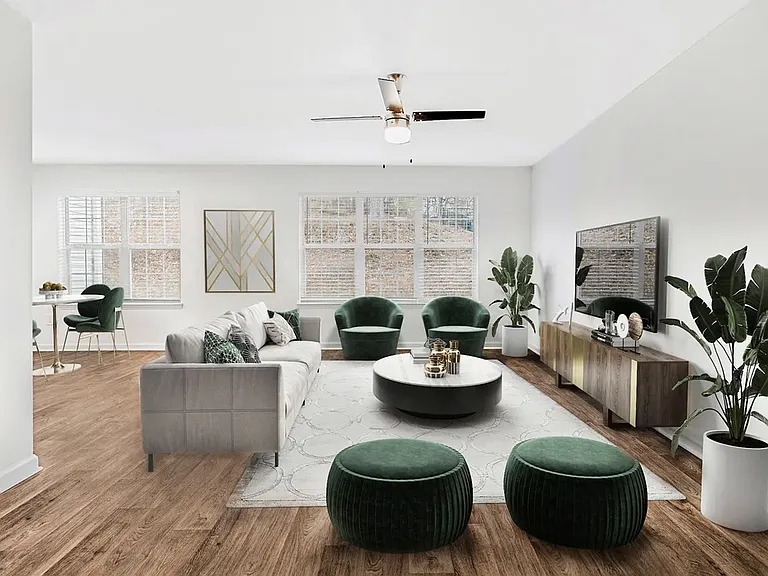 Living room with natural light