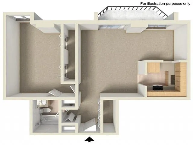 Floor plan 1 Bedroom
