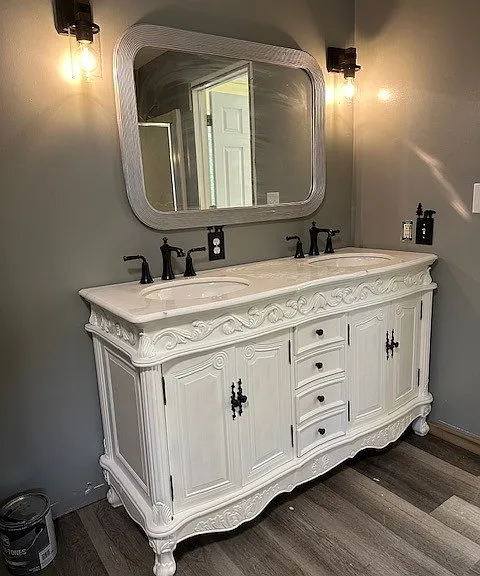 New vanity master bathroom