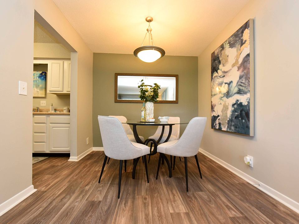 Dining Room + Hardwood Style Flooring