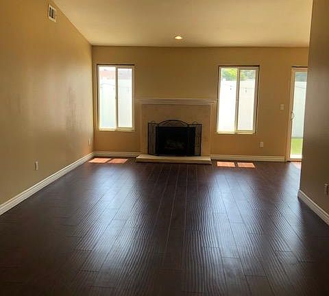 Family room with fireplace