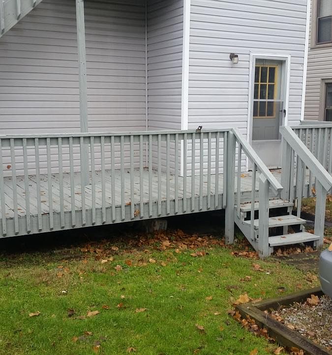 Back deck and yard