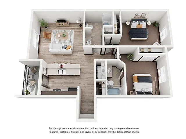 Floor plan 2X2 B