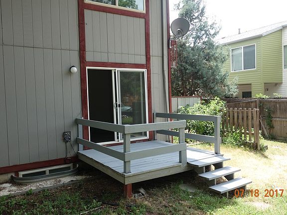 Private deck off of living room