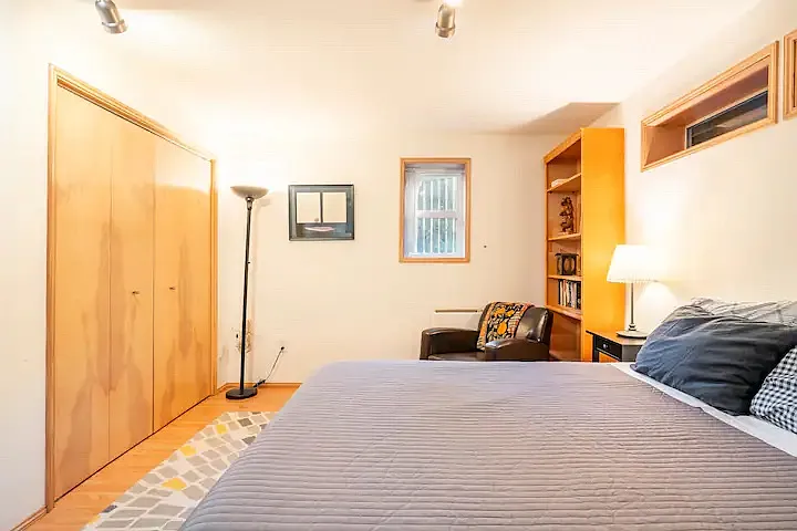 Large closet and sitting area for reading and relaxing