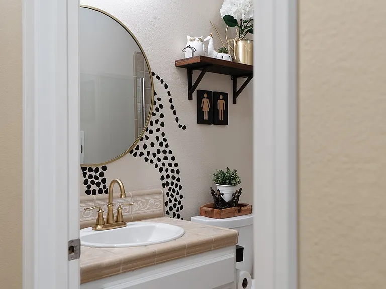 Main floor restroom with Shower