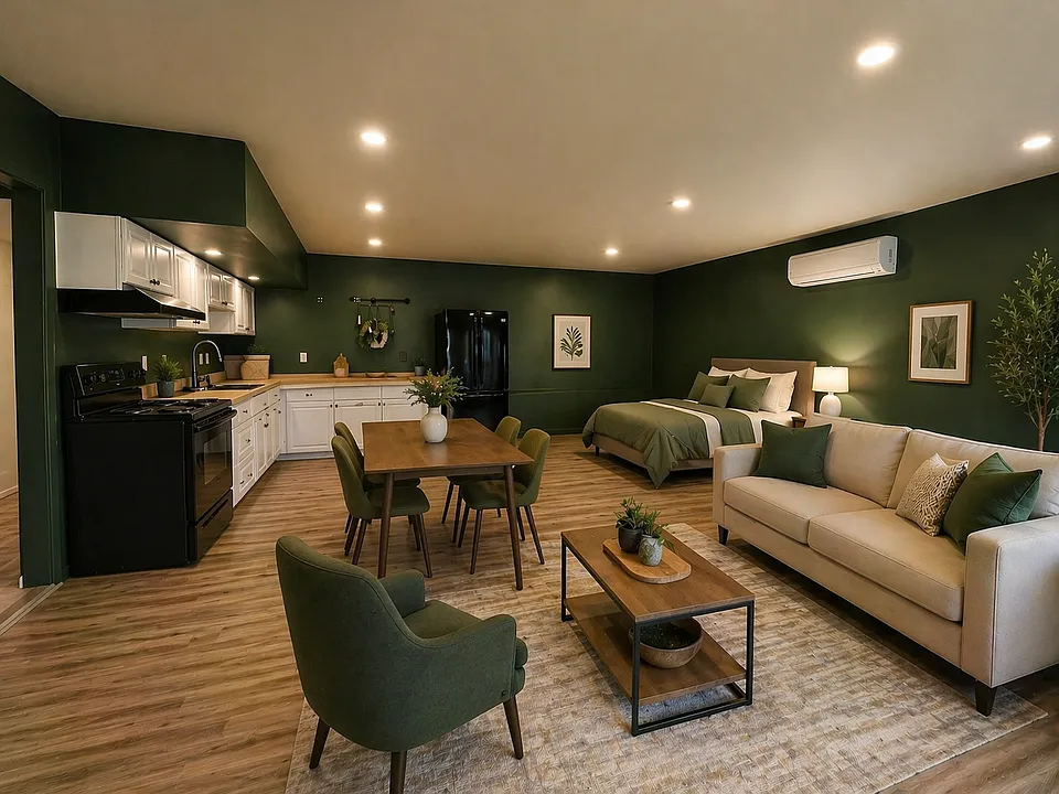Staged, furniture not included.