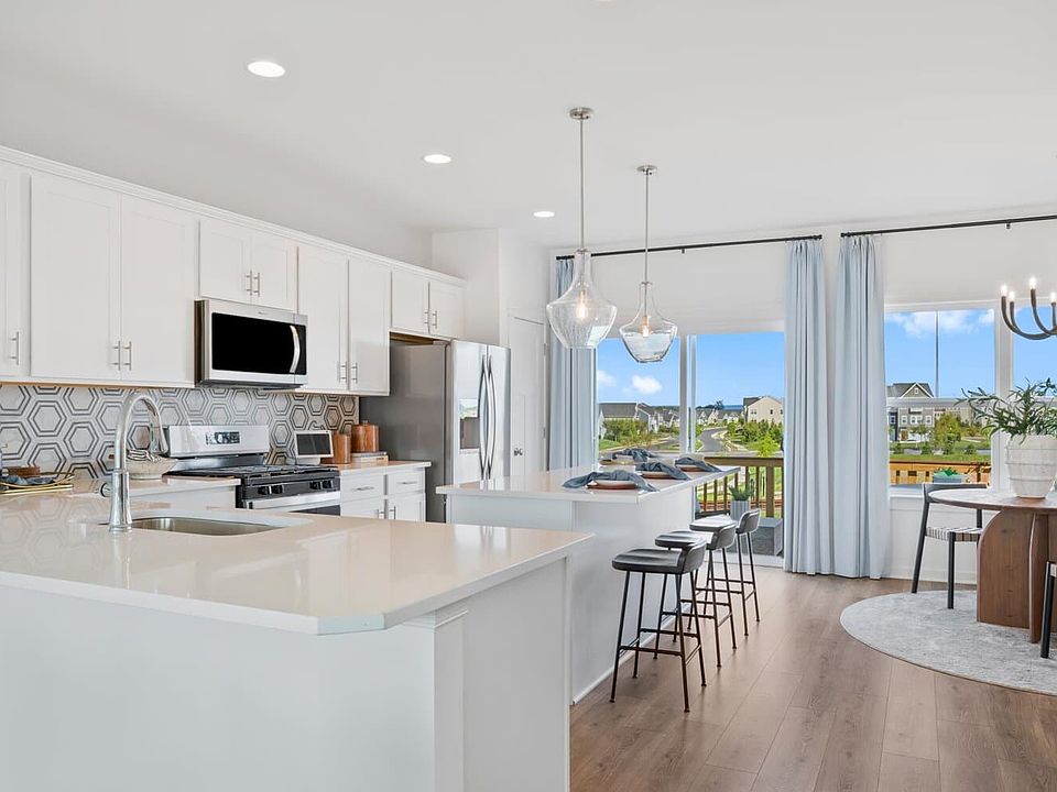 The kitchen of the Skyline Townhome at Snowden Bridge.