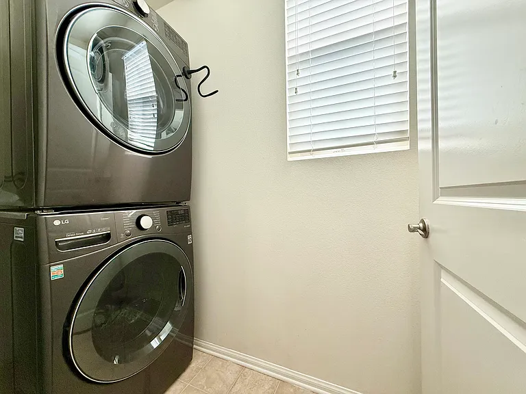 washer/dryer room on first floor