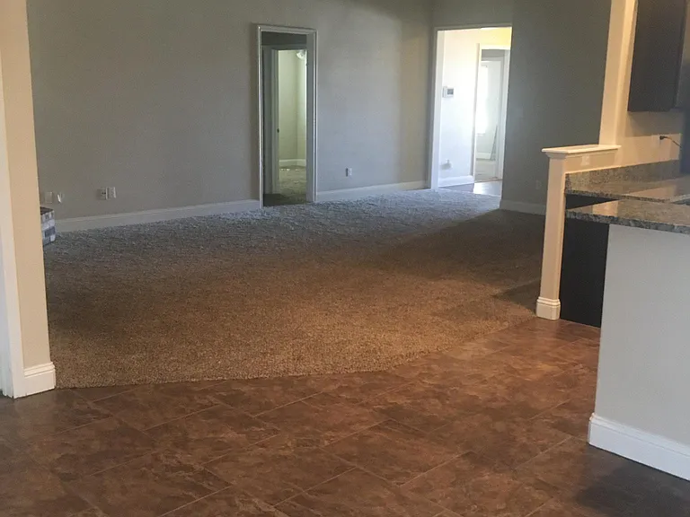 large open living area with fireplace