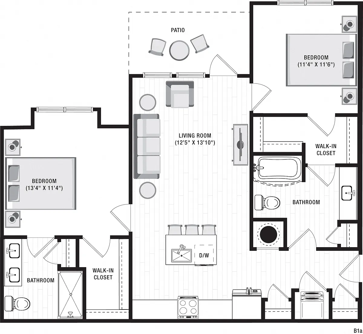 Floor plan B1A