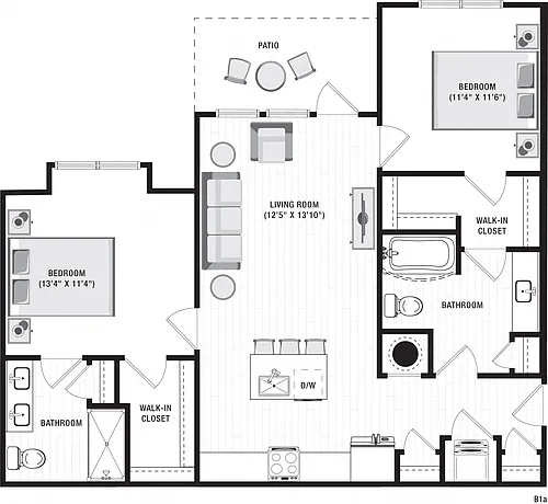 Floor plan B1A