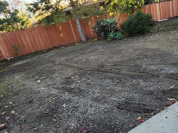 A portion of the front yard.