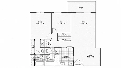 Floor plan The Garland B