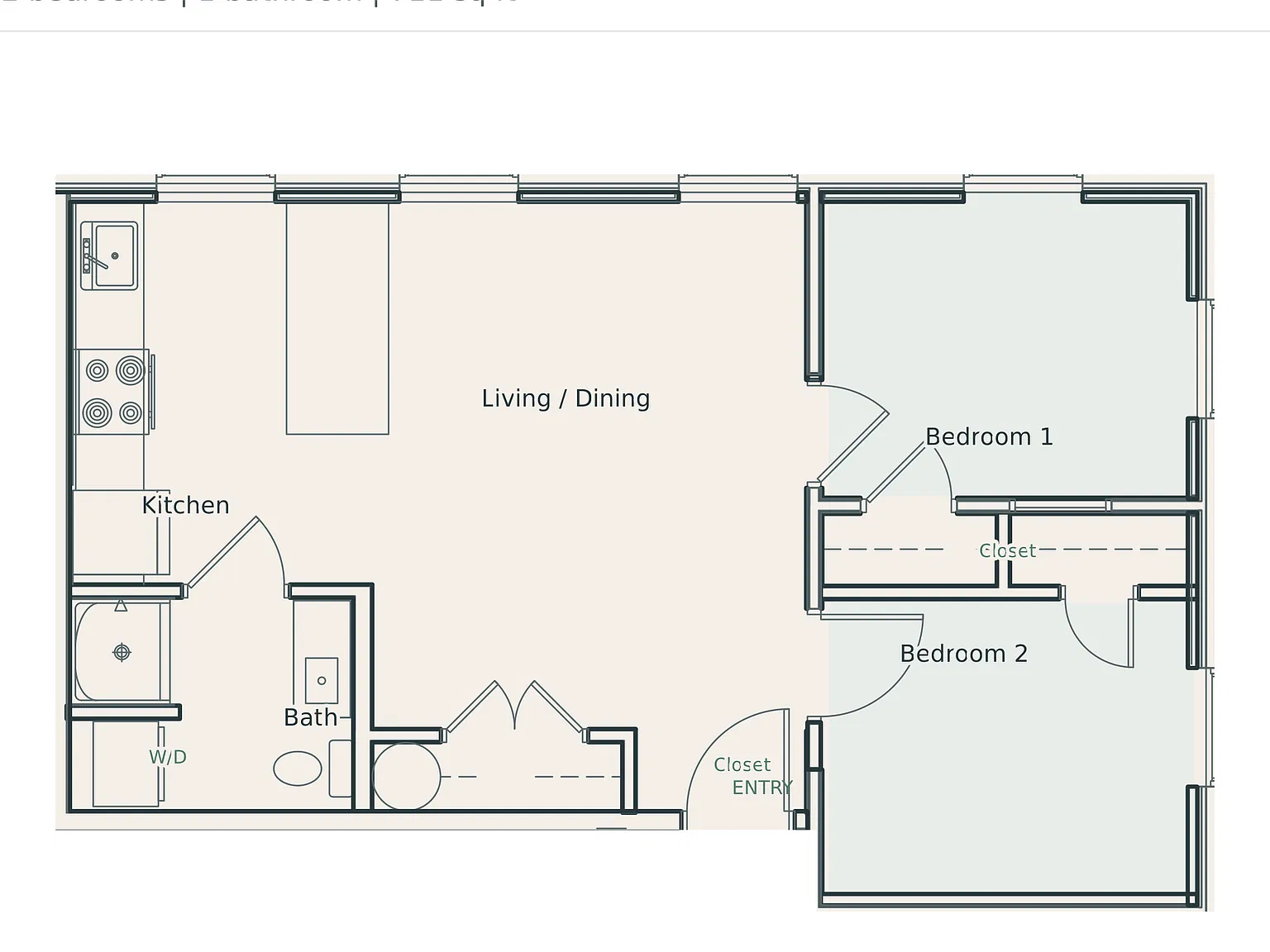 2 bed, 711 sqft, $2,175 — Photo 2
