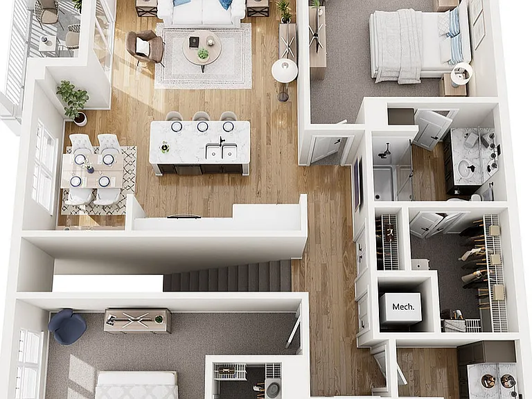 Floor Plan 2C | Seasons at Spring Street | Apartments in Mount Pleasant, WI Floor Plan 2C | Seasons at Spring Street | Apartments in Mount Pleasant, WI
