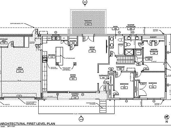 Main level floor plan