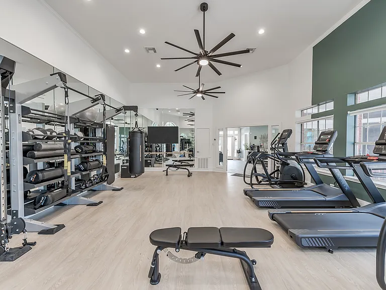 Brightly lit, reimagined fitness studio