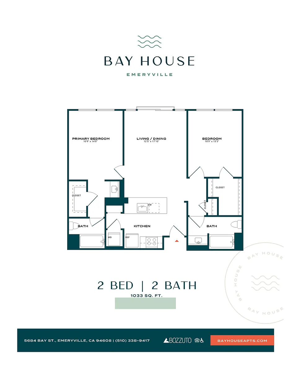 Floor plan 2 Bed/2 Bath-b1