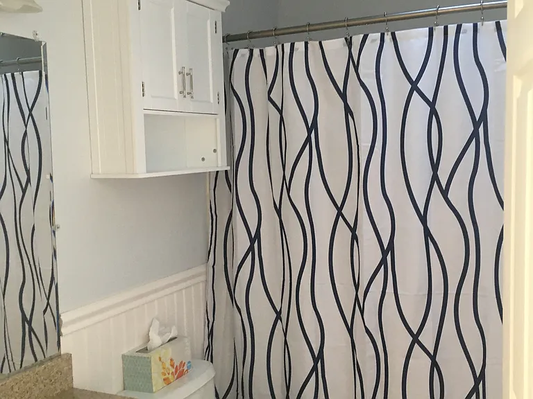 Hall bathroom shared with Bedroom 1 and two