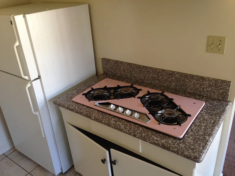 cooktop with storage space below