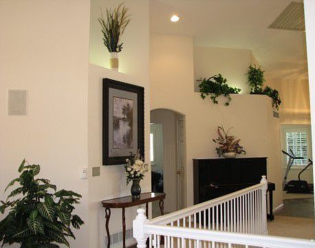 View from Family Room to Entry and Study w/Bay Window